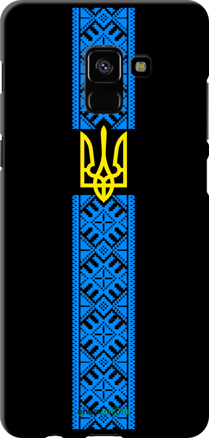 

TPU чохол "Тризуб в вишиванці" для Samsung Galaxy A8 Plus 2018 A730F, Чорний