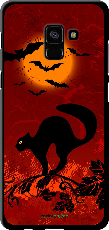 TPU чехол Чорна кішка під місяцем для Samsung Galaxy A8 Plus 2018 A730F - 1190b-1345 изображение 