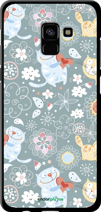 TPU чехол Котята v3 для Samsung Galaxy A8 Plus 2018 A730F - 1223b-1345 изображение 