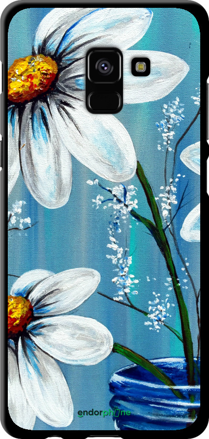 TPU чехол Красиві арт-ромашки для Samsung Galaxy A8 Plus 2018 A730F - 4031b-1345 изображение 