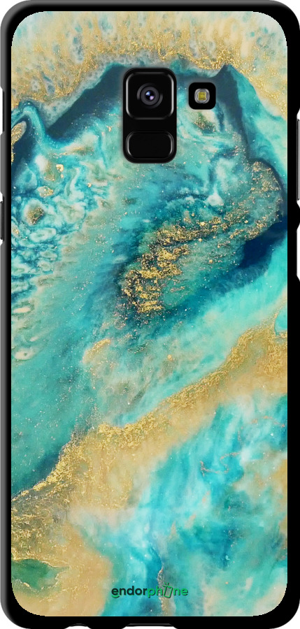 TPU чехол Green marble для Samsung Galaxy A8 Plus 2018 A730F - 4365b-1345 изображение 