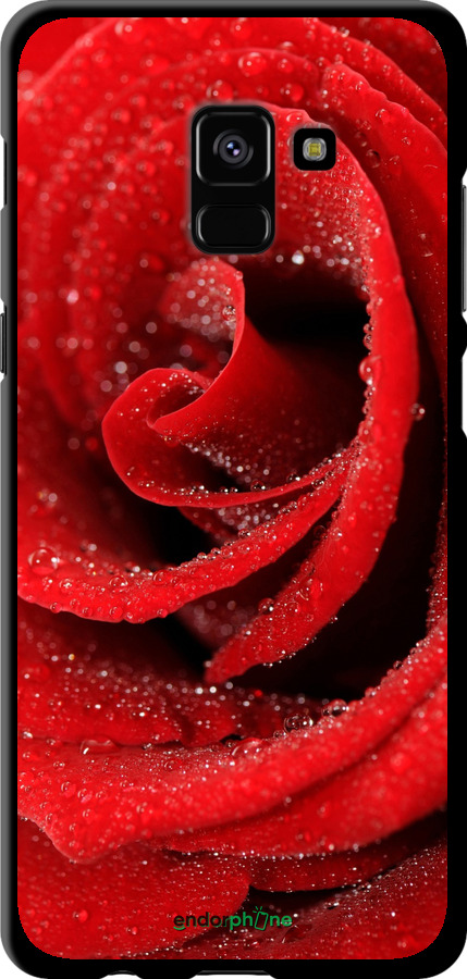 TPU чехол Красная роза для Samsung Galaxy A8 Plus 2018 A730F - 529b-1345 изображение 