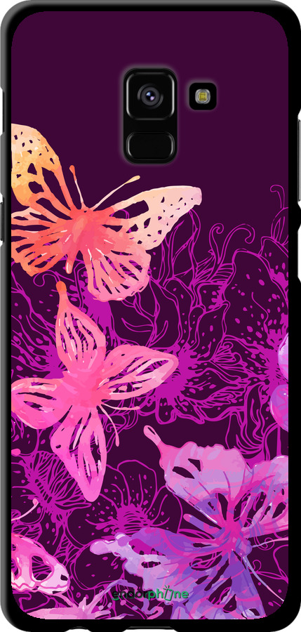 TPU чехол Бабочки v2 для Samsung Galaxy A8 Plus 2018 A730F - 5475b-1345 изображение 