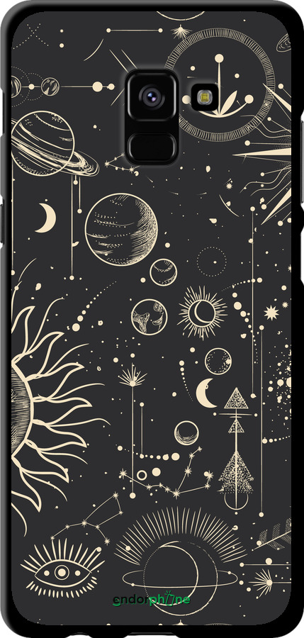 

TPU schwarz Hülle Mondphase" für Samsung Galaxy A8 Plus 2018 A730F", Gray