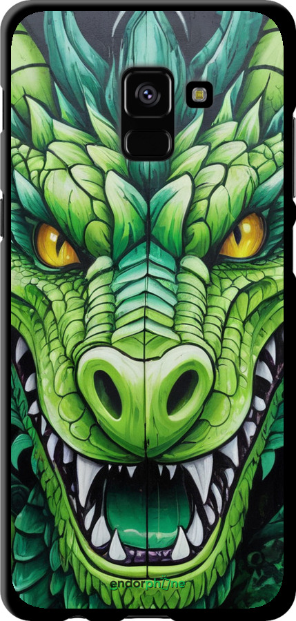 TPU чехол Зелёный дракон для Samsung Galaxy A8 Plus 2018 A730F - 5816b-1345 изображение 