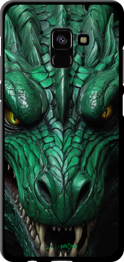 TPU чехол Зелёный дракон v2 для Samsung Galaxy A8 Plus 2018 A730F - 5817b-1345 изображение 