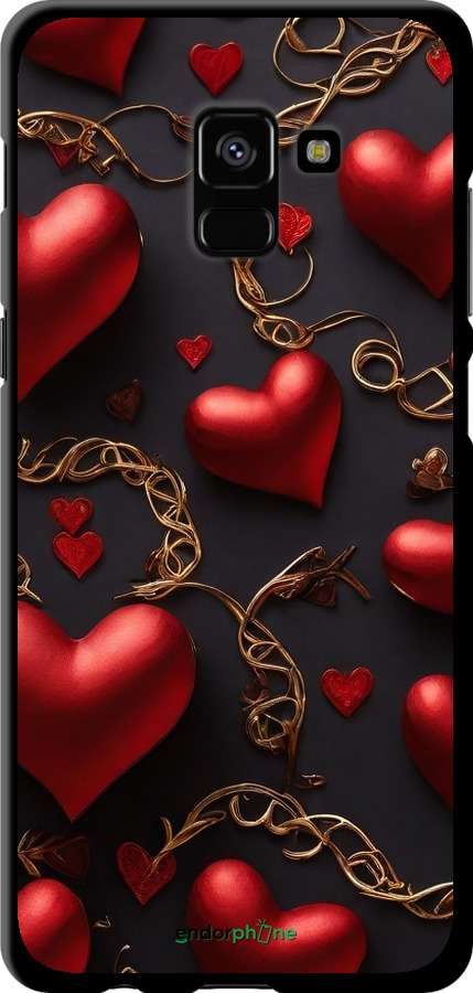 TPU чехол Сердечки для Samsung Galaxy A8 Plus 2018 A730F - 5831b-1345 изображение 