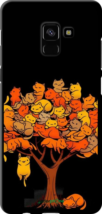 TPU чехол Дерево и котики для Samsung Galaxy A8 Plus 2018 A730F - 6516b-1345 изображение 