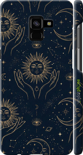 3D пластиковый матовый чехол 'Celestial Harmony: Sun & Moon Gold Mystic Pattern' для Samsung Galaxy A8 Plus 2018 A730F изображение 5