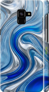 3D пластиковый матовый чехол Liquid Chrome для Samsung Galaxy A8 Plus 2018 A730F - 6781m-1345 изображение 