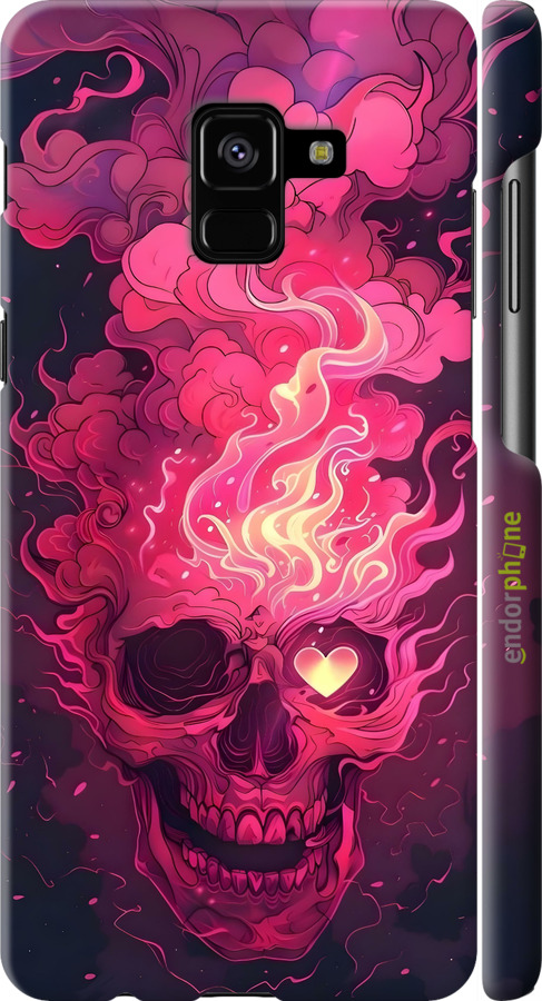 3D пластиковый матовый чехол Череп арт для Samsung Galaxy A8 Plus 2018 A730F - 6385m-1345 изображение 