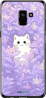 2D пластиковый чехол Котик в цветах для Samsung Galaxy A8 Plus 2018 A730F - 6390t-1345 изображение 