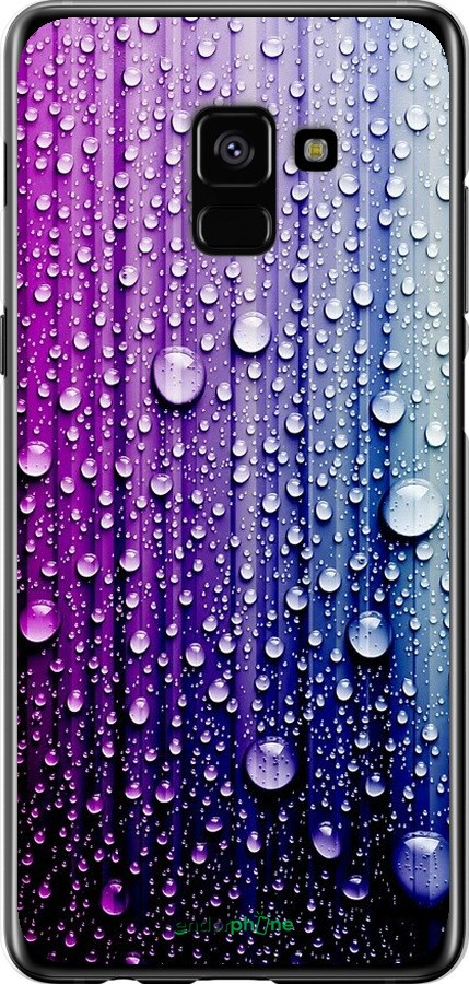 

2D пластиковий чохол "Краплини води" для Samsung Galaxy A8 Plus 2018 A730F, Синій