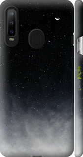 3D пластиковый матовый чехол Сині хмари, Синій місяць для Samsung Galaxy A8S - 6396m-1636 изображение 