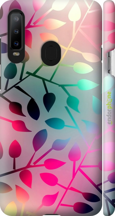 

3D пластиковий матовий чохол "Листя" для Samsung Galaxy A8S