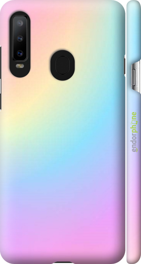 

3D пластиковий матовий чохол "Веселка 2" для Samsung Galaxy A8S, Рожевий
