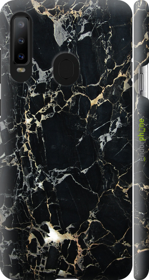 

Plástico mate 3D Capa "Mármore preto" para Samsung Galaxy A8S