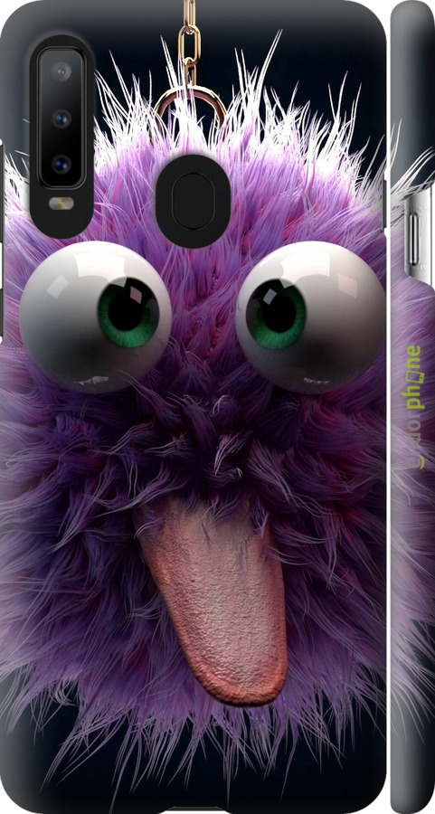 3D пластиковый матовый чехол Пушистик для Samsung Galaxy A8S - 6017m-1636 изображение 