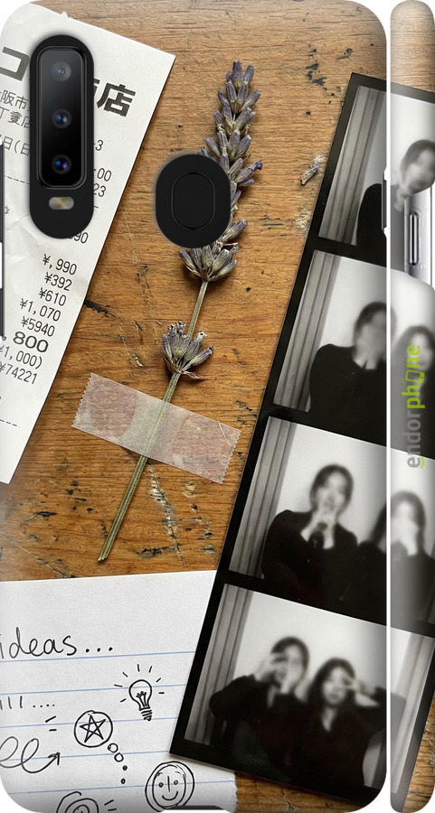 3D пластиковый матовый чехол Aesthetic Scrapbook Collage для Samsung Galaxy A8S - 6773m-1636 изображение 