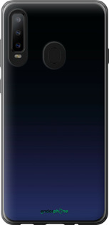 Силиконовый чехол Градиент в тёмно - синем стиле для Samsung Galaxy A8S - 6542u-1636 изображение 