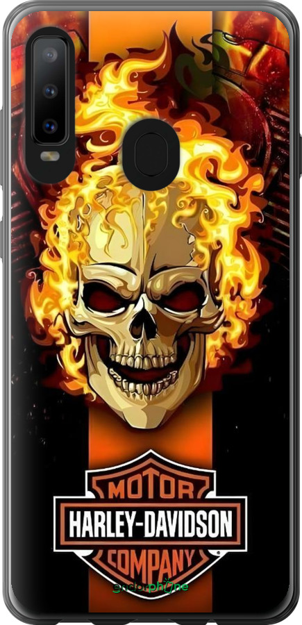 Силиконовый чехол Харлей девидсон для Samsung Galaxy A8S - 6370u-1636 изображение 