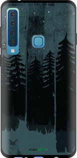 TPU чехол Лиса и ночной лес для Samsung Galaxy A9 (2018) - 6481b-1503 изображение 