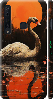 3D пластиковый матовый чехол Лебедь для Samsung Galaxy A9 (2018) - 5964m-1503 изображение 