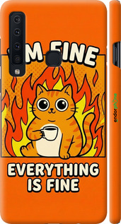 3D пластиковый матовый чехол 'Funny Cat' для Samsung Galaxy A9 (2018) изображение 5