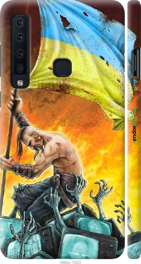 

3D пластиковий матовий чохол "Сильна Україна" для Samsung Galaxy A9 (2018), Синій
