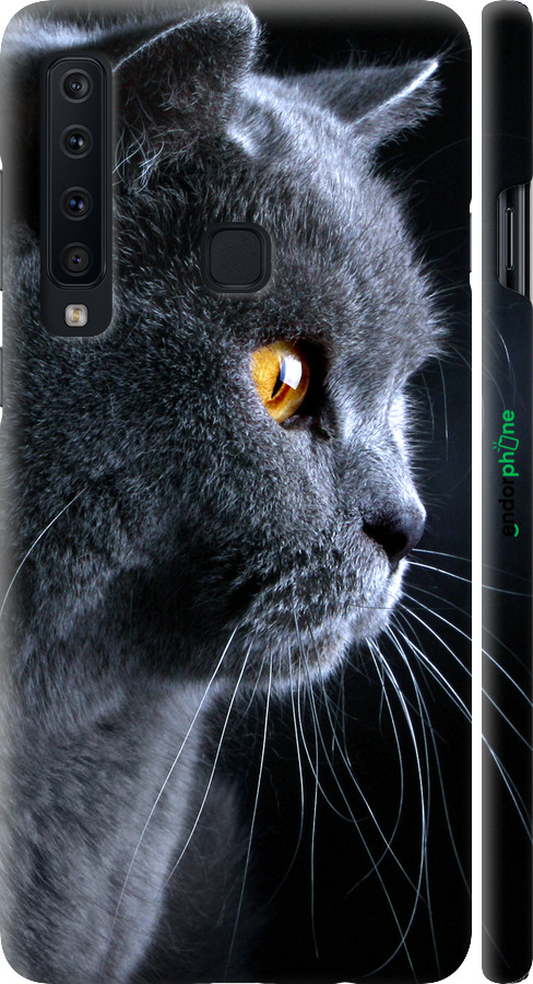 

3D пластиковий матовий чохол "Гарний кіт" для Samsung Galaxy A9 (2018), Чорний