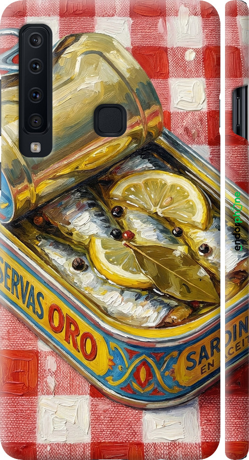 3D пластиковый матовый чехол Vintage Sardine Tin Phone для Samsung Galaxy A9 (2018) - 6772m-1503 изображение 