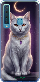2D пластиковый чехол Mystic White Cat Gothic Dark Purple Gold для Samsung Galaxy A9 (2018) - 6805t-1503 изображение 