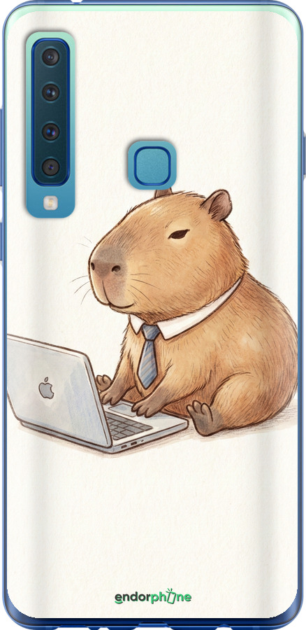 Силиконовый чехол Funny Capybara CEO Working для Samsung Galaxy A9 (2018) - 6777u-1503 изображение 