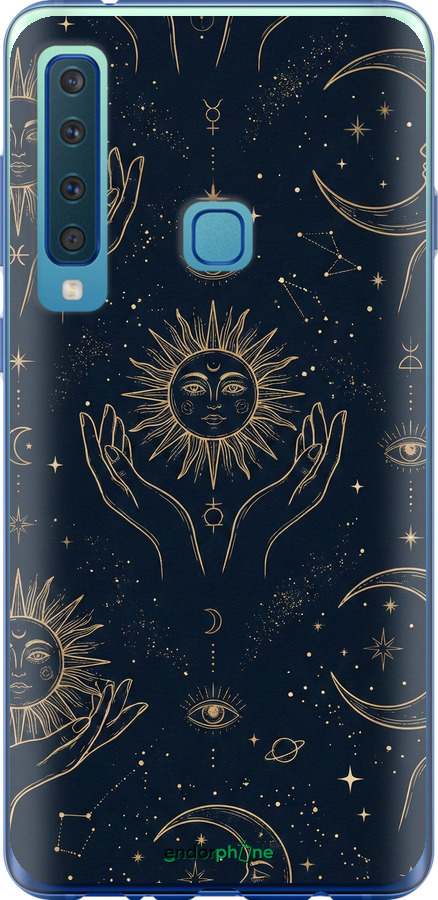2D пластиковий чехол Celestial Harmony: Sun & Moon Gold Mystic Pattern для Samsung Galaxy A9 (2018) - 6778t-1503 изображение 