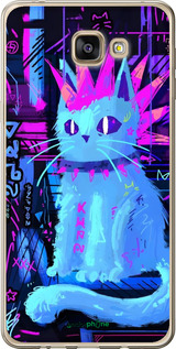 Силиконовый чехол Кот панк для Samsung Galaxy A9 A9000 - 6311u-107 изображение 