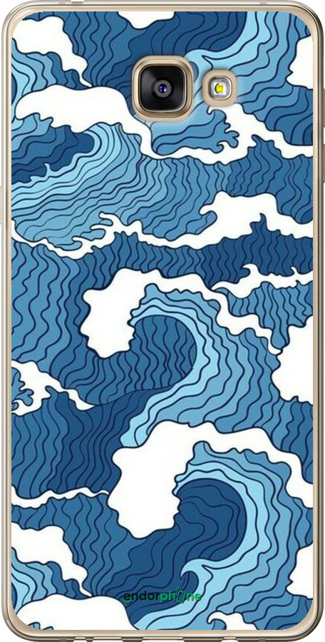 Силіконовий чехол Абстрактний малюнок морських хвиль для Samsung Galaxy A9 A9000 - 6538u-107 изображение 