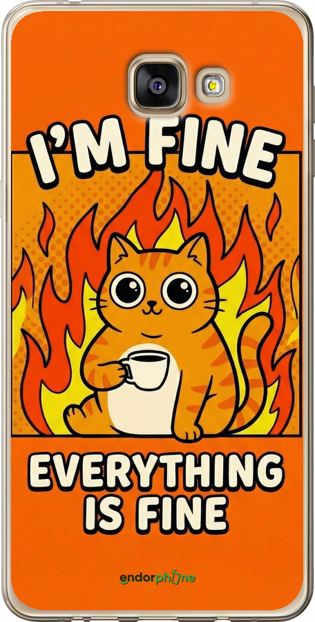 Силіконовий чехол Funny Cat для Samsung Galaxy A9 A9000 - 6786u-107 изображение 