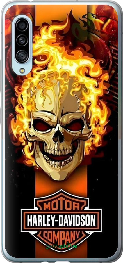 Силиконовый чехол Харлей девидсон для Samsung Galaxy A90 5G - 6370u-1800 изображение 