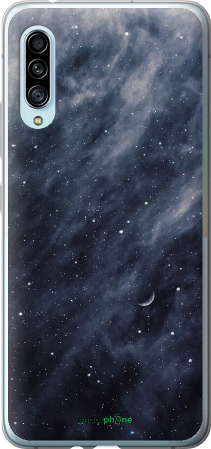 Силиконовый чехол Голубые облака, Голубая луна для Samsung Galaxy A90 5G - 6398u-1800 изображение 