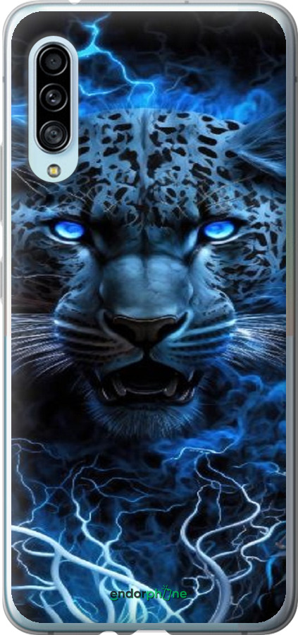 Силіконовий чехол Крижаний леопард для Samsung Galaxy A90 5G - 6460u-1800 изображение 
