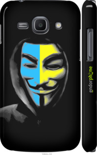 3D пластиковый глянцевый чехол Украинский анонимус для Samsung Galaxy Ace 3 Duos s7272 - 1062c-33 изображение 