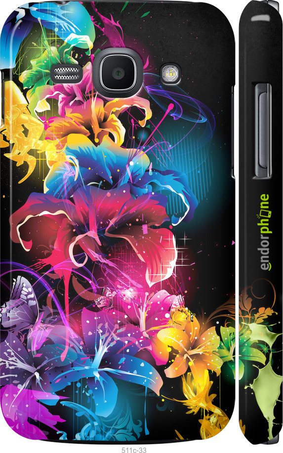 3D пластиковый глянцевый чехол Абстрактные цветы для Samsung Galaxy Ace 3 Duos s7272 - 511c-33 изображение 