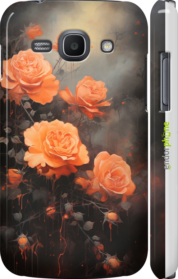 3D пластиковый глянцевый чехол Оранжевые розы для Samsung Galaxy Ace 3 Duos s7272 - 5944c-33 изображение 