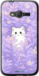 Силиконовый чехол Котик в цветах для Samsung Galaxy Ace 4 Lite G313h - 6390u-208 изображение 