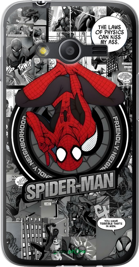 Силіконовий чехол Человек паук для Samsung Galaxy Ace 4 Lite G313h - 6279u-208 изображение 