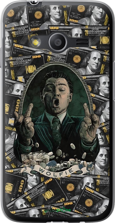 Силіконовий чехол Волк с валл стрит для Samsung Galaxy Ace 4 Lite G313h - 6287u-208 изображение 