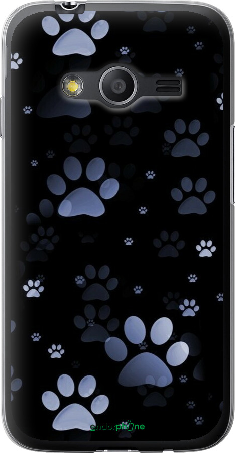 Силіконовий чехол З синіми відбитками лап для Samsung Galaxy Ace 4 Lite G313h - 6441u-208 изображение 