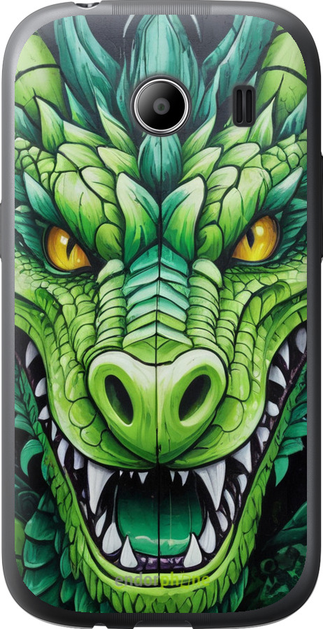 Силиконовый чехол Зелёный дракон для Samsung Galaxy Ace Style G357 - 5816u-1110 изображение 