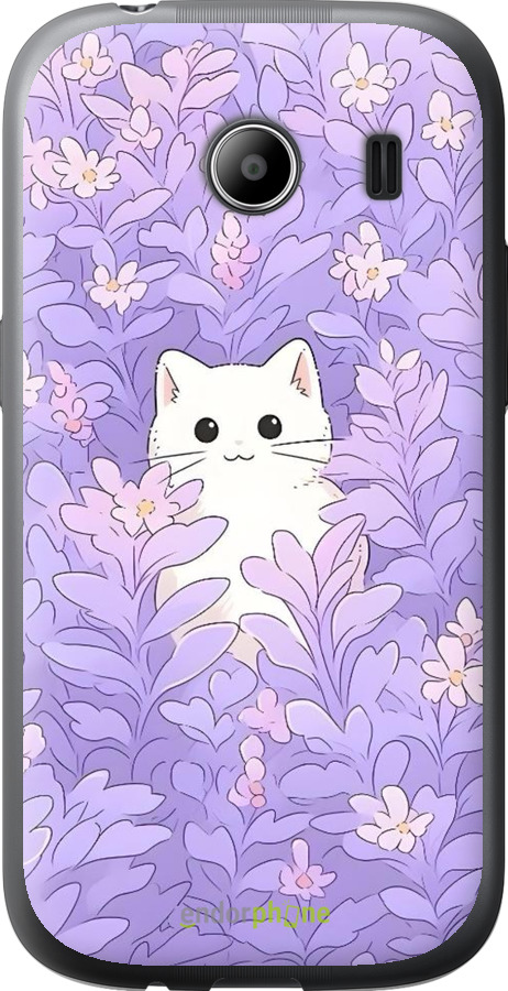 Силіконовий чехол Котик в цветах для Samsung Galaxy Ace Style G357 - 6390u-1110 изображение 