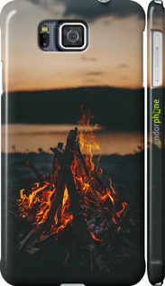 3D пластиковый матовый чехол Огонь для Samsung Galaxy Alpha G850F - 6021m-65 изображение 